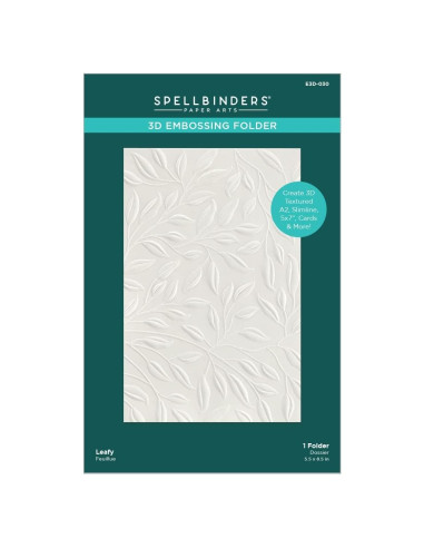 Carpeta de Embossing 3D Hojas Spellbinders 13.97x21.60 cm