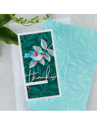 Carpeta de Embossing 3D Hojas Spellbinders 13.97x21.60 cm