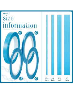 Cinta de Enmascarar Automotriz Xuniea 10 Rollos 33m Azul 2