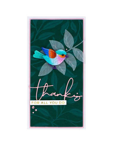 Carpeta de Embossing 3D Hojas Spellbinders 13.97x21.60 cm