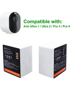 Paquete de 2 Baterías Recargables 3.85V para Arlo Pro 3/4/5/Ultra 2