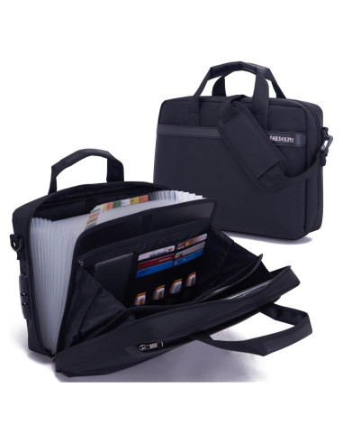 Carpeta Acordeón BARDOLPH de Nylon 29.5x20.8cm Negra