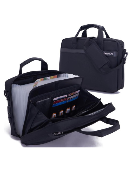 Carpeta Acordeón BARDOLPH de Nylon 29.5x20.8cm Negra