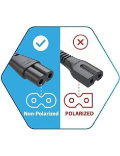 Cable de Alimentación 2 Clavijas Goffeu 1.83m 18 AWG para Sonos 2