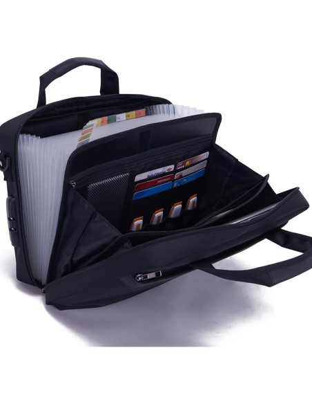 Carpeta Acordeón BARDOLPH de Nylon 29.5x20.8cm Negra