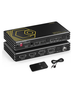 Interruptor HDMI 2.1 CORSAHD 2x1 con Extractor de Audio eARC