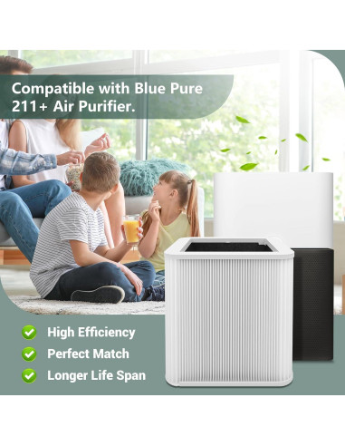 Filtros de Reemplazo Bouwald 211+ para Purificador Blueair