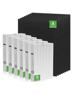 Paquete de 6 Filtros HEPA HPA300 Honeywell + 8 Pre-Filtros