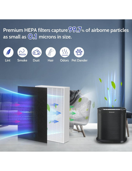 Paquete de 6 Filtros HEPA HPA300 Honeywell + 8 Pre-Filtros