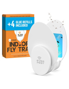 Trampa de Moscas Interior Ever Pest - Paquete de 2 con 4 Tarjetas