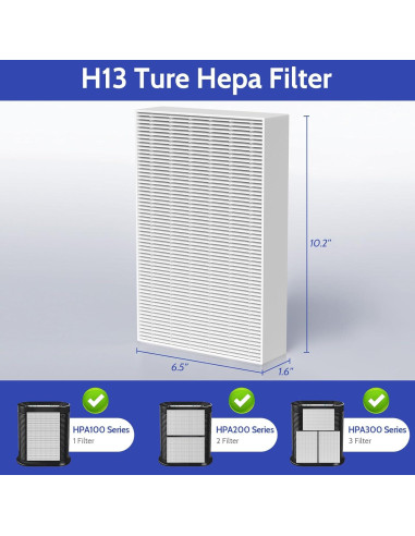 Paquete de 6 Filtros HEPA HPA300 Honeywell + 8 Pre-Filtros
