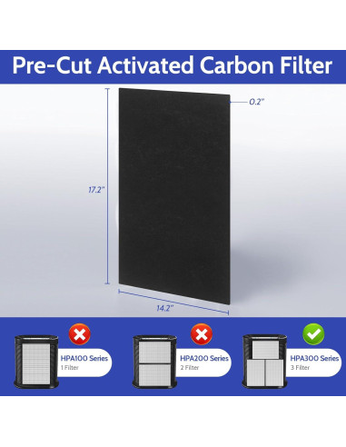 Paquete de 6 Filtros HEPA HPA300 Honeywell + 8 Pre-Filtros