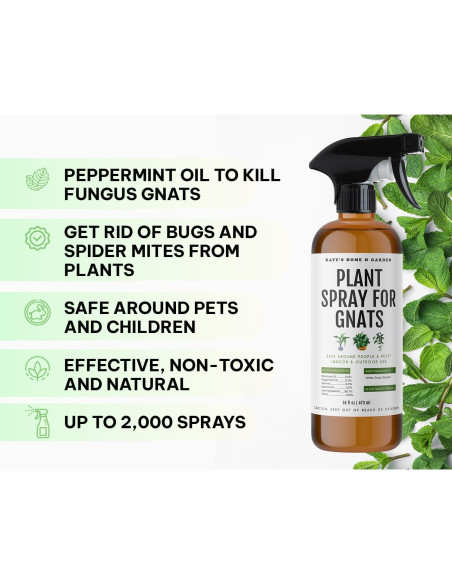 Spray Insecticida Natural Kate's para Plantas 473ml + 12 Trampas