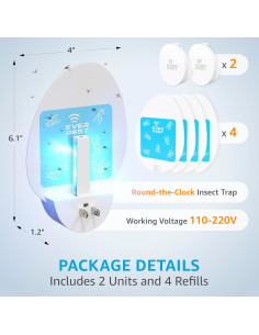 Trampa de Moscas Interior Ever Pest - Paquete de 2 con 4 Tarjetas 2