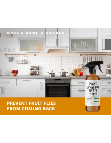 Spray Insecticida Natural Kate's para Plantas 473ml + 12 Trampas