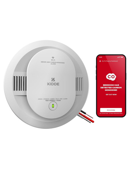 Detector de Humo y Monóxido de Carbono Kidde 30CUAR-W Inteligente
