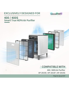 Filtro de Reemplazo UaswPART 400/400S HEPA H13 y Carbón Activado 2