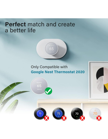 Cubierta de Placa de Pared BNVXR para Google Nest Thermostat 2020
