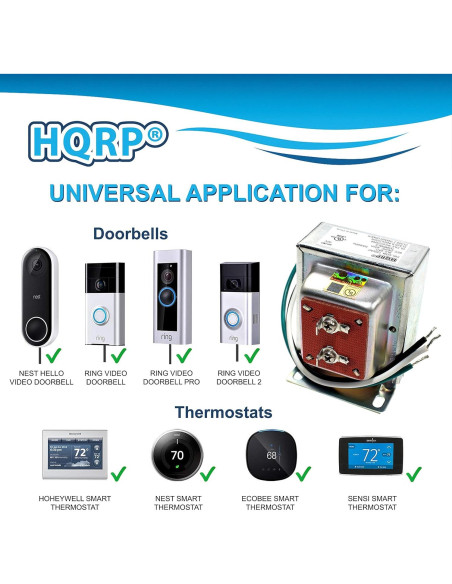 Transformador HQRP 24V 40VA Compatible con Nest y Timbres