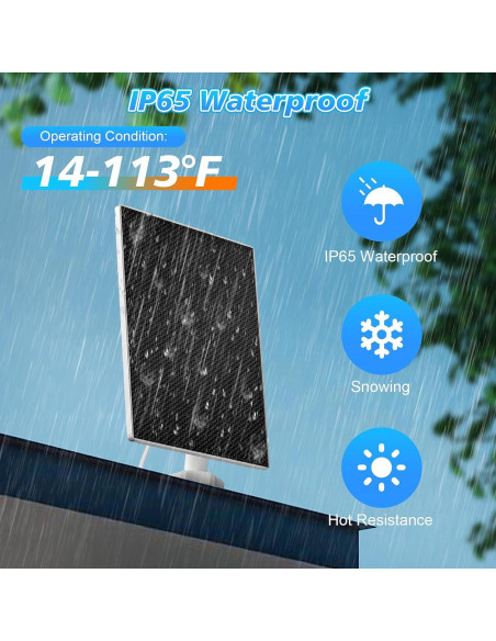 Panel Solar SANKABA para Wyze Cam Exterior V2 5W IP65