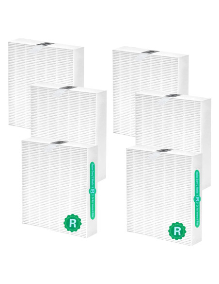Paquete de 6 Filtros HEPA HPA300 Honeywell para Purificadores