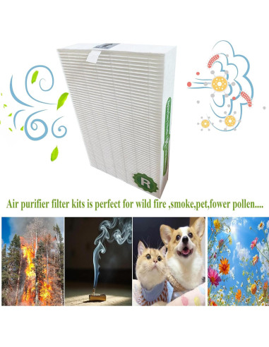 Paquete de 6 Filtros HEPA HPA300 Honeywell para Purificadores