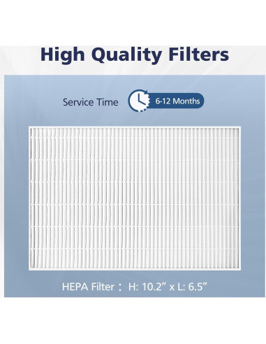 Paquete de 6 Filtros HEPA Cabiclean HRF-R3 para Honeywell HPA300