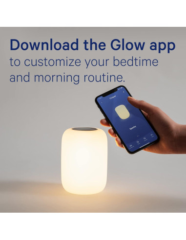 Lámpara de Mesa Casper Glow, Luz de Sueño, Blanco, Táctil