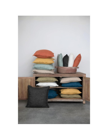 Almohada Decorativa Cuadrada Creative Co-Op 50.8 cm Lino Natural