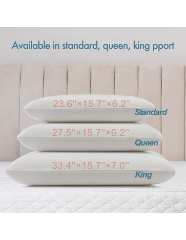 Almohada de látex UPOUEIM Estándar 100% Natural Transpirable