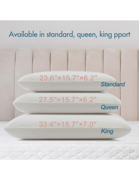 Almohada de látex UPOUEIM Estándar 100% Natural Transpirable