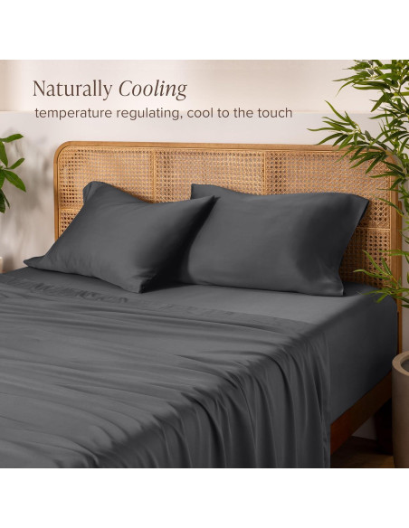 Conjunto de Sábanas 5 Piezas Bare Home Reina Dividida Gris