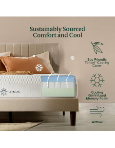 Colchón ZINUS Bliss de Espuma Viscoelástica 25.4 cm Reina 2