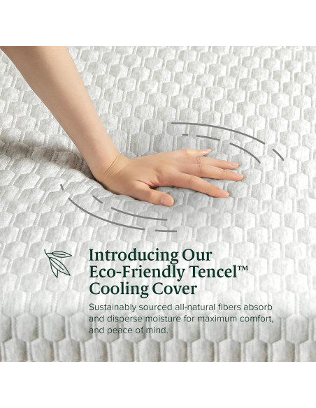 Colchón ZINUS Bliss de Espuma Viscoelástica 25.4 cm Reina