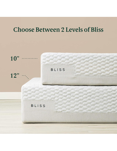 Colchón ZINUS Bliss de Espuma Viscoelástica 25.4 cm Reina