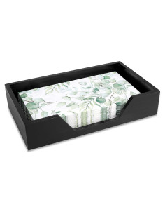 Soporte de Servilletas de Madera Gtencemen Negro 24.1x14x5.1cm