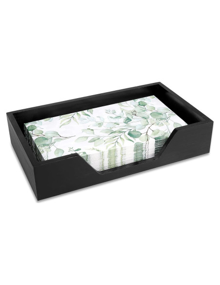 Soporte de Servilletas de Madera Gtencemen Negro 24.1x14x5.1cm