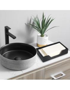 Soporte de Servilletas de Madera Gtencemen Negro 24.1x14x5.1cm 2