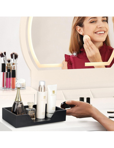 Soporte de Servilletas de Madera Gtencemen Negro 24.1x14x5.1cm