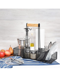 Caddy Multifuncional OMAIA para BBQ y Camping - 6 Compartimentos 2