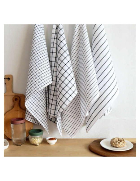 Juego de Toallas de Cocina 100% Algodón Genérico 4 Piezas 50x70 cm