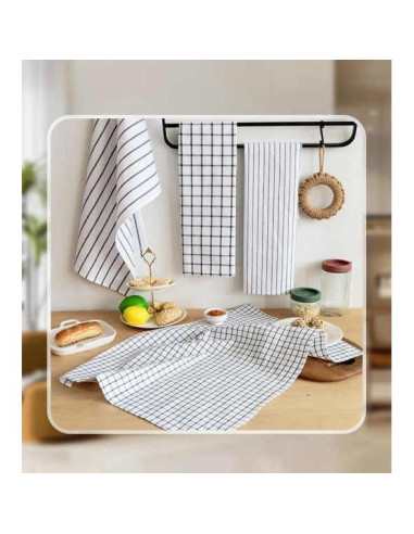 Juego de Toallas de Cocina 100% Algodón Genérico 4 Piezas 50x70 cm