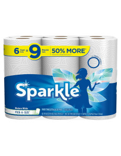 Toallas de Papel Sparkle 6 Rollos Gigantes 90 Hojas Blancas