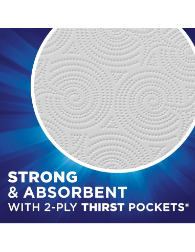 Toallas de Papel Sparkle 6 Rollos Gigantes 90 Hojas Blancas