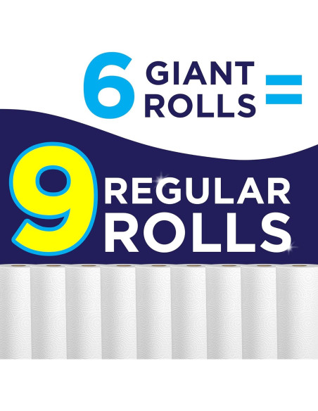 Toallas de Papel Sparkle 6 Rollos Gigantes 90 Hojas Blancas