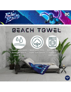 Toalla de Playa Franco Blue Beetle 147x71 cm Algodón Suave 2