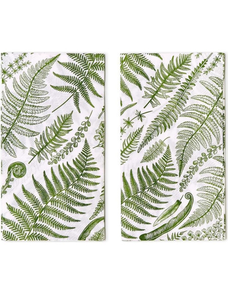 Servilletas de papel premium Two's Company 20 unidades diseño helecho