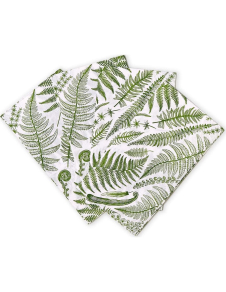 Servilletas de papel premium Two's Company 20 unidades diseño helecho