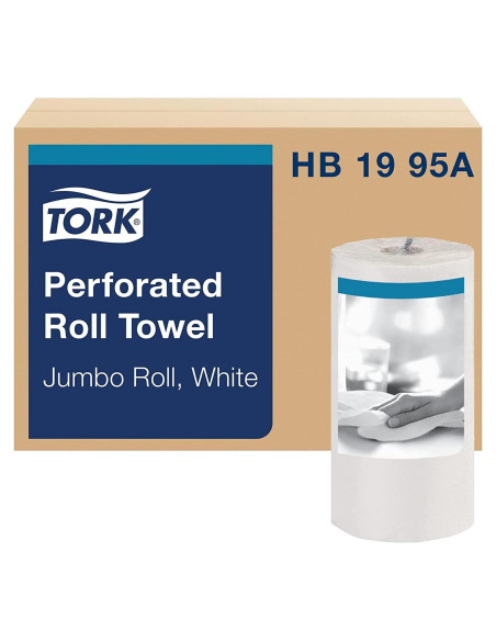 Rollo Jumbo de Toalla de Papel Tork HB1995A, 210 Hojas, 12 Unidades