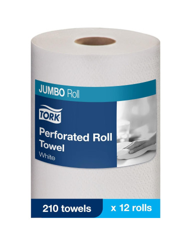 Rollo Jumbo de Toalla de Papel Tork HB1995A, 210 Hojas, 12 Unidades